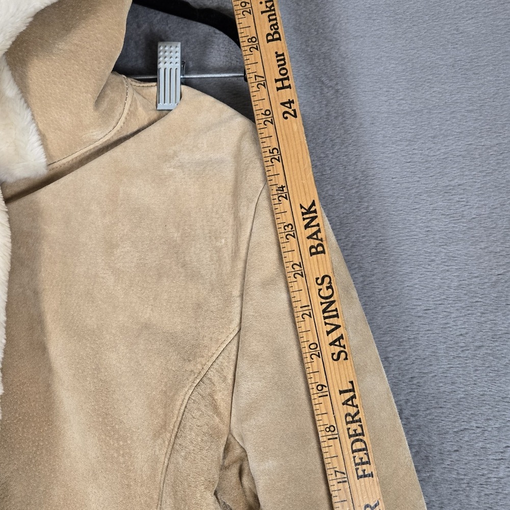Marvin Richards Jacket Women Small Brown Genuine Leather Long Coat Suede Leather - Picture 8 of 9